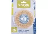 Extol Craft 17055 Okružný vlnitý kartáč so stopkou, pomosadzený drôt 0,3mm, 100mm, stopka pr.6mm