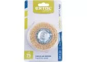 Extol Craft 17054 Okružný vlnitý kartáč so stopkou, pomosadzený drôt 0,3mm, 75mm, stopka pr.6mm