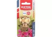 Extol Premium 8876004 Rýchlospojka na hadicu mosadzná, 3/4'', STOP ventil