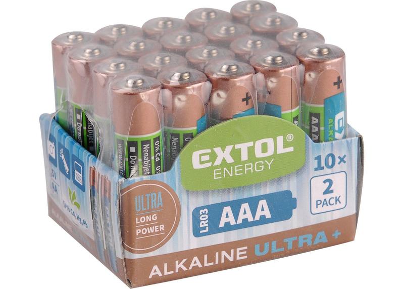 Extol Energy 42013 Batéria alkalická 20ks, 1,5V, typ AA
