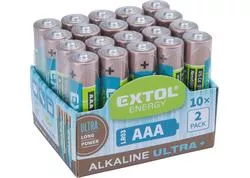 Extol Energy 42012 Batéria alkalická 20ks, 1,5V, typ AAA