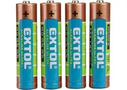 Extol Energy 42010 Batéria alkalická 4ks, 1,5V, typ AAA