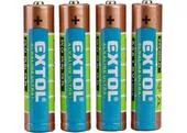 Extol Energy 42010 Batéria alkalická 4ks, 1,5V, typ AAA
