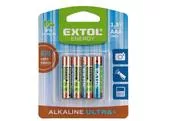 Extol Energy 42010 Batéria alkalická 4ks, 1,5V, typ AAA