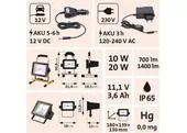 Extol Light 43125 Svietidlo nabíjateľné LED, 20W, 1400lm