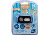 Extol Light 43183 Čelovka LED + COB, 480lm, 3,7V/1,4Ah Li-ion, USB
