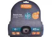 Extol Light 43191 Čiapka modrá s čelovým svetlom, LED 4x45lm, 300mAh Li-ion