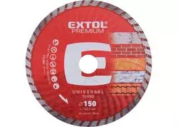 Extol Premium 108753 Kotúč rezný diamantový Turbo, 150mmx22,2mm, suché a mokré rezanie