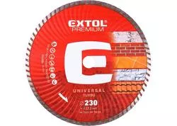 Extol Premium 108755 Kotúč rezný diamantový Turbo, 230mmx22,2mm, suché a mokré rezanie