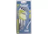 Extol Craft 66001 L-kľúče imbus, s guľôčkou, 9-dielna sada