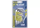 Extol Craft 66000 L-kľúče imbus krátke, s guľôčkou, 9-dielna sada