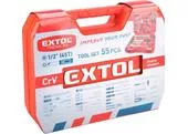 Extol Premium 8818420 Sada náradia, 56-dielna, 1/2" a 1/4", skrutkovače, kliešte, kľúče, kladivo