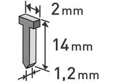 Extol Premium 8852405 Klince do sponkovacej pištole 1000ks, dĺžka/L 14mm