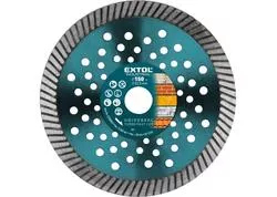 Extol Industrial Kotúč rezný diamantový Turbo Fast Cut, 150x22,2mm, suché a mokré rezanie 8703053