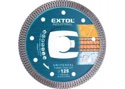 Extol Industrial Kotúč rezný diamantový Turbo Thin Cut, 125x22,2mm, suché a mokré rezanie 8703042