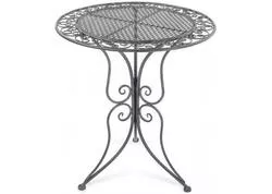 DEMA 94102D Záhradný stôl kovový 60 cm Provence, sivý