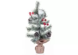 MagicHome 8091003 Vianoce, Stromček ozdobený, prírodný, 36 cm