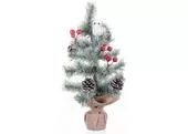 MagicHome 8091003 Vianoce, Stromček ozdobený, prírodný, 36 cm