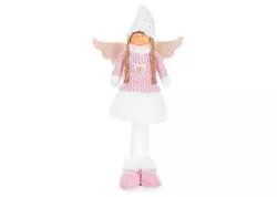 MagicHome Vianoce 8091218 Postavička, Anjelik s bielou sukňou