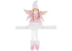 MagicHome 8091221 Postavička Vianoce, Anjelik s bielou krátkou sukňou