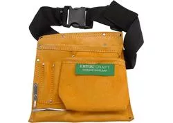 Extol Craft 418 Vrecko na náradie, jednodielne, 5 vreciek, plastová spona, s opaskom, kožené