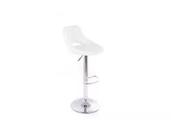 Barová stolička G21 Aletra koženková, prošívaná white