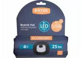 Extol Light 43456 Čiapka tmavo-modrá s čelovým svetlom, LED 4x25lm, 250mAh Li-ion, nabíjanie cez USB