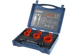 Extol Premium 8801602 Vrtáky korunkové 9-dielna sada, inštalatérska sada Bi-metal/HSS