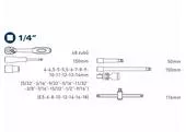 Fortum 4700031 Sada 19-dielna nástrčných kľúčov Multi-lock