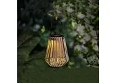 Strend Pro Garden 2172175 Lampa solárna, LED, závesná, ratan, 12x12x24 cm