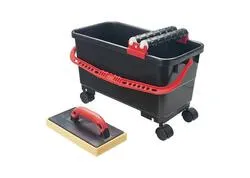 Strend Pro 2160780 Sada P1111, vedro 24 lit. na kolieskach s valčekom + 2x valček + hladítko