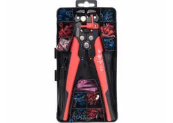 Extol Premium 8831126 Kliešte odizolovacie a krimpovacie s konektormi, pre káble 0,2-6,0mm2