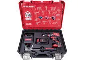 Worcraft XCUBE001 Toolbox Skrutkovač + Uhlová brúska 125 mm, 2x 4.0 Ah aku