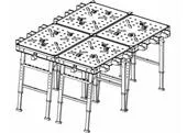 Fortum 4759990 Stôl pracovný skladací, max. 450kg, 845x598x735-885mm, fixačné otvory
