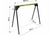 Fortum 4759990 Stôl pracovný skladací, max. 450kg, 845x598x735-885mm, fixačné otvory