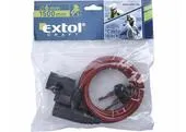 Extol Premium 77750 Zámok na bicykel špirálový, 150cm, pr.6mm, 2x kľúč, držiak