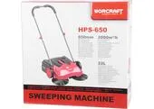 Worcraft HPS-650 Zametací stroj mechanická metla, s objemom 22 lit.