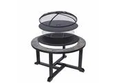Gril a Ohnisko Strend Pro Grill, kovové, 4 stoličky, 3 v 1, 105x75 cm, uhlie, záhradné