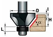 Extol Premium 8802129 Fréza stopková uhlová, 45°x30mm