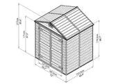 Palram Canopia Sivý Domček na náradie do záhrady SkyLight 6x5