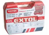 Extol Premium 8818338 Sada nástrčných a zástrčných kľúčov 110-dielna, 1/4", 1/2"