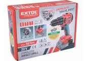 Extol Premium 8891808 Aku príklepová vŕtačka Share20V, 1x 2,0 Ah bezuhlíková