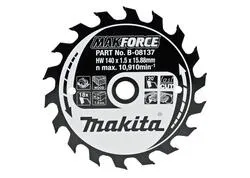 Makita B-08137 Pílový kotúč Ø140 x 15,88mm, 18Z