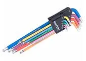 Extol Premium 8819416 Kľúče Torx farebné predĺžené, 9ks, T10-T50mm, S2