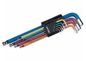 Extol Premium 8819316 Kľúče imbusové farebné predĺžené, 9ks, 1,5-10mm, S2