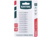 Extol Industrial 8703800 Sada karbidových fréz, 10ks, ø3mm, stopka ø3mm, celková dĺžka 38mm