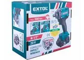 Extol Industrial 8791814 Uťahovač rázový aku Share20V, 1/2", 1x 2Ah, 500Nm, bezuhlíkový motor