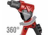 Fortum 4770628 Kliešte nitovacie s otočnou hlavou, 260mm, 2v1, nity 2,4-4,8mm, matice M3-M6