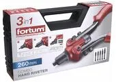 Fortum 4770638 Kliešte nitovacie a vysekávacie 3v1, nity 2,4-6,4mm, matice M3-M10