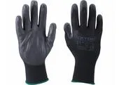 Extol Premium 8856638 Rukavice z polyesteru polomáčané v PU, čierne, 11"